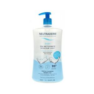 Neutraderm Eau Nettoyante Douceur 3-en-1 1L - Flacon-Pompe 1000 ml