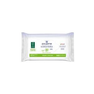 Poupina Les Lingettes Bébé Naturelles X60 - Sans Parfum Hypoallergéniques - Hydratantes et Protectrices - Fibre 0 Plastique et 100% Naturelle - Vegan - 99,6% d'Ingrédients d'Origine Naturelle - Paquet 60 lingettes - Publicité