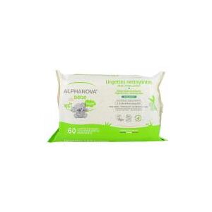 Alphanova Bebe Lingettes Nettoyantes Sans Parfum Bebe ® - Sachet 60 lingettes