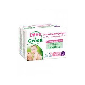 Love & Green Couches Hypoallergéniques et Écologiques T4+ X 42 - Sachet 42 Couches