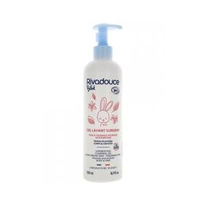 Rivadouce Bébé Gel Lavant Surgras Peaux à Tendance Atopique Bio 500 ml - Flacon-Pompe 500 ml