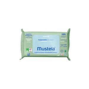 Mustela Lingettes Nettoyantes Compostables Parfumées x60 - Paquet 60 lingettes - Publicité