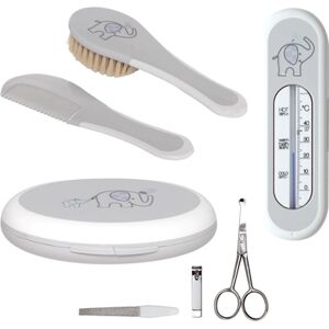 bebe-jou® Kit toilette bebe thermometre de bain Ollie gris