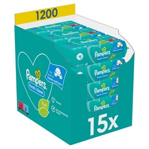 Pampers Lingettes Fresh Clean ECom 15x80, 1200 pièces