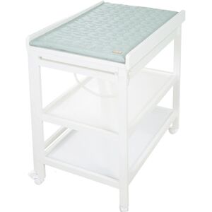 Combi baignoire table à langer matelas télescopique bois