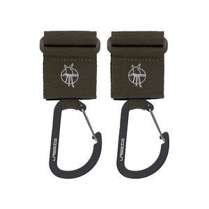 LÄSSIG Mousquetons pour poussette olive lot de 2