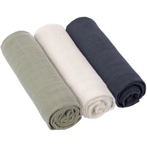 LÄSSIG Langes enfant L olive milky navy lot de 3 85 cm