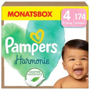 Pampers Couches Harmonie taille 4 9 14 kg pack mensuel 1x174 pieces