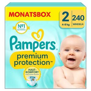 Pampers Couches Premium Protection New Baby taille 2 Mini 4-8 kg pack mensuel...