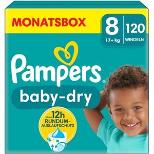 Pampers Couches Baby Dry taille 8 17 kg pack mensuel 1x120 pieces