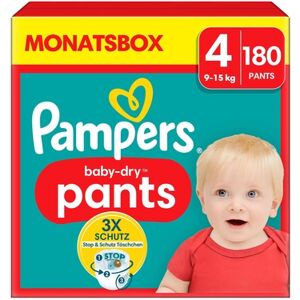 Pampers Couches culottes Baby-Dry Pants taille 4 Maxi 9-15 kg pack mensuel...