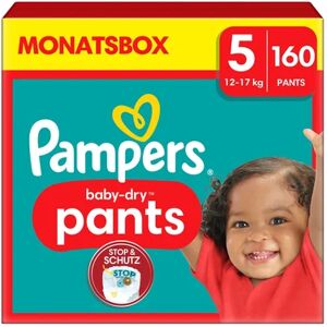 Pampers Couches culottes Baby Dry Pants taille 5 Junior 12 17 kg pack mensuel