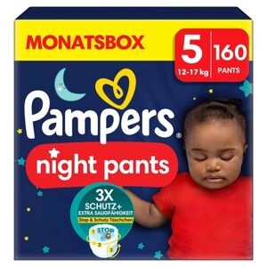 Pampers Couches culottes Baby-Dry Pants Night taille 5 12-17 kg pack mensuel...