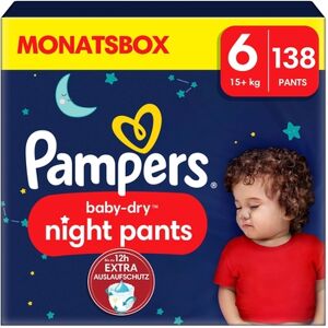 Pampers Couches culottes Baby-Dry Pants Night taille 6 15 kg+ pack mensuel...