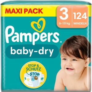 Pampers Couches Baby-Dry taille 3 6-10 kg, Maxi Pack 1x124 pieces