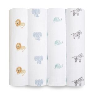 aden+anais™ Langes bébé maxi mousseline coton Animal Kingdom lot de 4 120x120 cm