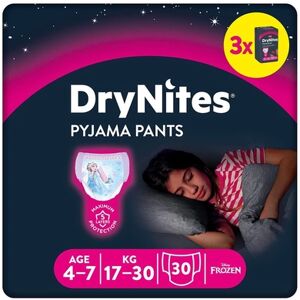 HUGGIES Couches culottes de nuit DryNites jetables 4-7 ans 3x10 pcs