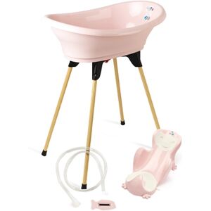 Thermobaby® Pack transat baignoire bébé Vasco 5, rose poudré