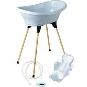 Thermobaby® Pack transat baignoire bebe Vasco 5, fleur bleue