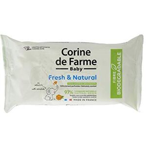 Corine de Farme Lingettes Change Fresh & Natural Lingettes Nettoyantes Bébé 97% d'Ingrédients Naturels pour Peaux Sensibles Fabrication Écoresponsable Fabriqué en France 56 Pcs - Publicité