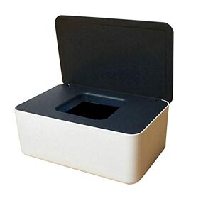 Fnsky Boîte de rangement pour lingettes humides avec couvercle pour la maison, le bureau, les lingettes (Black White) - Publicité