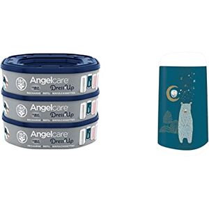 Angelcare Dress Up Recharges Octogonales pour Poubelle à Couche Dress up/Essential Lot de 3 & Housse Décorative pour poubelle à couches Dress Up Royaume des Neiges - Publicité