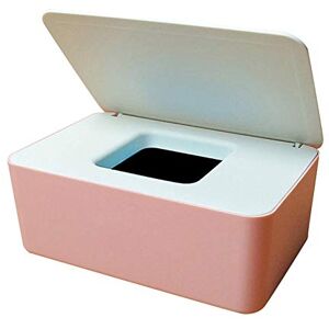 Fnsky Boîte de rangement pour lingettes humides avec couvercle pour la maison, le bureau, les lingettes (White Pink) - Publicité