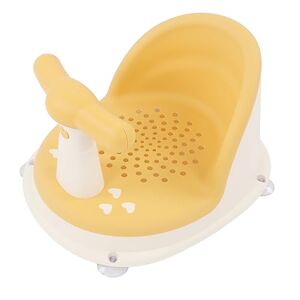 Trisar Siège de Baignoire Pliable pour bébé, Siège de Baignoire pour bébé, Ventouses Multifonctions en Caoutchouc Souple avec Accoudoir pour les Vacances (YELLOW) - Publicité