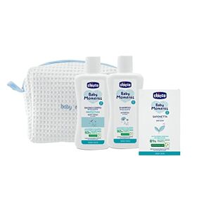 Chicco Baby Moments Set d'hygiène pour bébé, BeautyBauty Bag avec fermeture éclair, enfant - Publicité