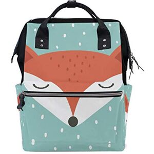 BKEOY Sac à dos Sac à langer Motif renard Multifonction Pour maman