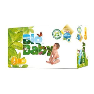 BabyBio Bio Bébé Couches Biodégradables Taille 2 – Lot de 40 - Publicité