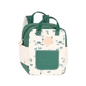 Badabulle Sac à dos pour enfant pour l'école ou des balades, Bretelles ajustables, Etiquette pour le prénom, Nombreux rangements, Safari - Publicité