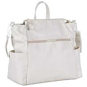 Pasito a Pasito – Sac à dos layette – pour poussette Laforet en similicuir Beige Estmpada avec Topito - Publicité