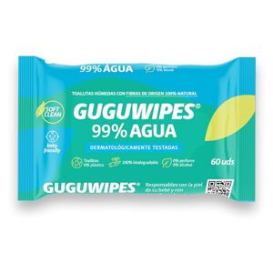 OYUGET Guguwipes Lingettes humides pour bébé 99% eau sans plastique Fibres d'origine 100% naturelles 60 pièces - Publicité