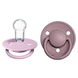 Bibs Tétine  De Lux, lot de 2, silicone, tétine danoise en forme de cerise. Sans BPA. (Dusky Lilac/Heather, taille unique (0-36 mois)) - Publicité