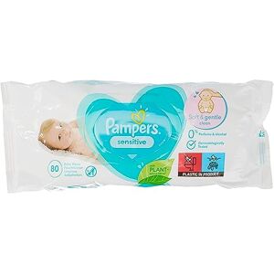 Pampers Sensitive Lot de 80 lingettes pour bébé - Publicité