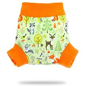 Petit Lulu Shorty en PUL    Culotte de Protection   Pull Up Couche   Couvre-Couche   Taille XS   Réutilisable & Lavable   Étanche   Couches Lavables   Fabriqué en Europe (Forest Animals) - Publicité