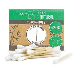 Feel Natural Boîte 200 Cotons tiges blanc Bambou - Publicité