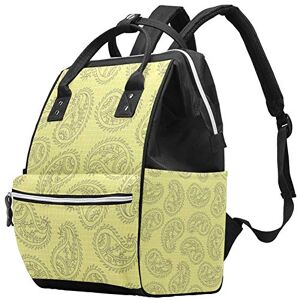 Nananma Grand sac à langer multifonction pour maman et papa, motif cachemire jaune - Publicité