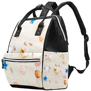 Nananma Grand sac à langer multifonction pour bébé, sac à dos, sac à dos, sac à dos de voyage pour maman et papa, coquillages de mer dispersés sable - Publicité