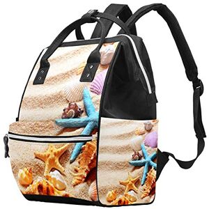 Nananma Grand sac à langer multifonction pour bébé, coquillages de mer sur une plage d'été et de sable sac à dos de voyage pour maman et papa - Publicité