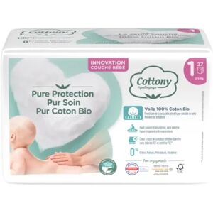 Cottony Couche Bébé T1 2-5Kg 27Unts - Publicité