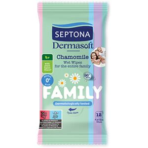 Septona Lingettes hydratantes pour bébé Dermasoft, 12 lingettes - Publicité