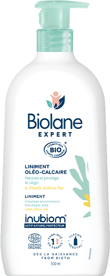 Biolane Expert - Liniment Oléo-Calcaire Bio - Peaux Sensibles - 500ml