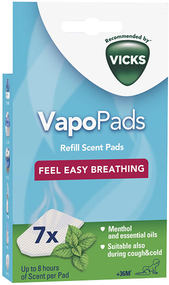 Vicks VapoPads Tablettes Menthe +36m 7 unités