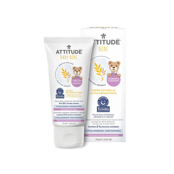 Attitude Bébé Crème Ultra Réparatrice Peau Sensible et Atopique NEA 75ml