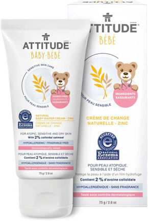 Attitude Bébé Crème de Change Peau Sensible et Atopique NEA 75g