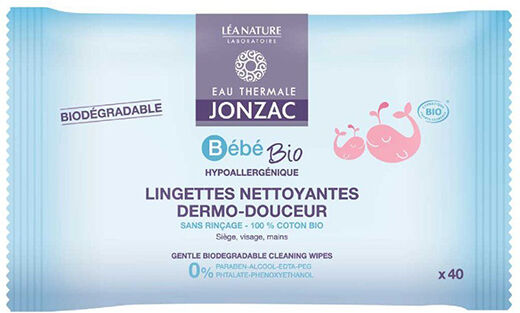 Jonzac Bébé Lingettes Nettoyantes Dermo-Douceur x 40