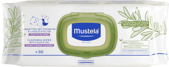 Mustela Lingettes à l'Huile Olive 50 unités