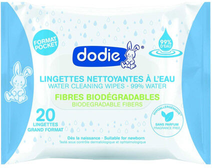 Dodie Lingettes à l'Eau Pocket 20 unités